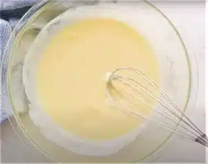 Pour the buttermilk into a dish. You can add eggs to the buttermilk if you'd like it to be richer and more flavorful also add salt and black paper. They should be thoroughly mixed for Texas Roadhouse Country Fried Chicken Recipe.