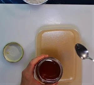 Combine 300 milligrams of water, 5 milligrams of honey, and 5 grams of fresh yeast for Vito Iacopelli Pizza Dough Recipe.