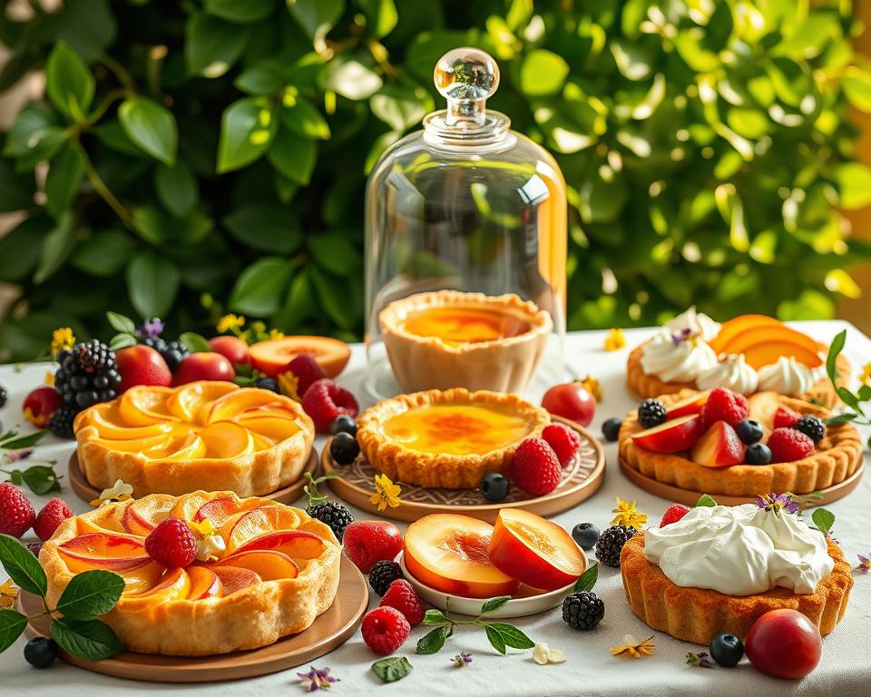 seasonal French desserts with fresh fruits seasonal French desserts with fresh fruits