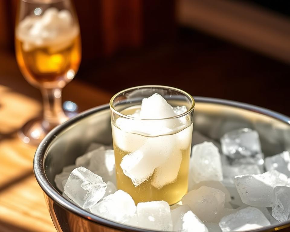 how to get drinks cold fast with salt